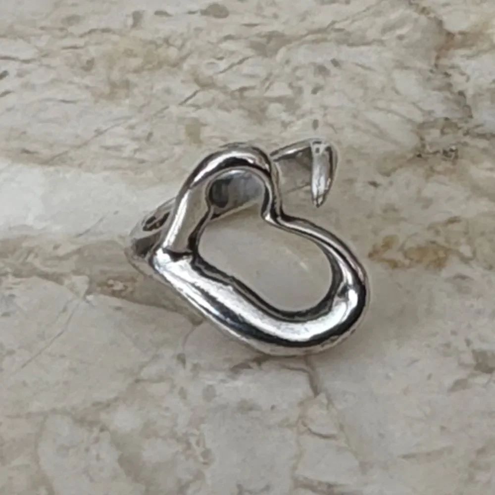 Tiffany & Co. Elsa Peretti Open Heart Ring Sterling Silver